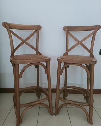 Coppia sgabelli da bar legno