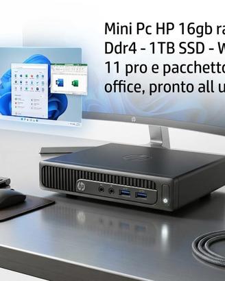 Mini pc HP - Windows 11 pro - 16gb ram DDR4 - 1 TB