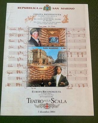 francobolli teatro alla scala San Marino  2004