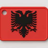 Portachiavi Nazionale Albania in 3D