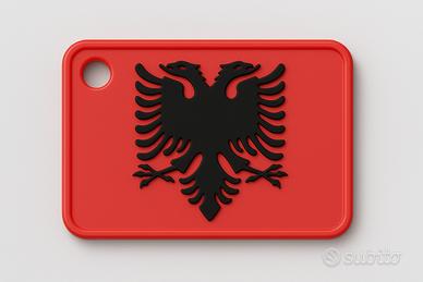 Portachiavi Nazionale Albania in 3D