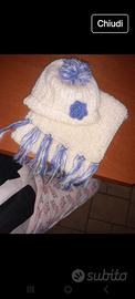 sciarpa e cappellino bambina in lana