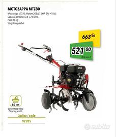 Motozappa a partire da 499