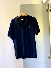 Polo lacoste classic fit blu taglia M uomo