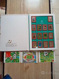 Album 14 francobolli argento Mondiali "Italia 90"