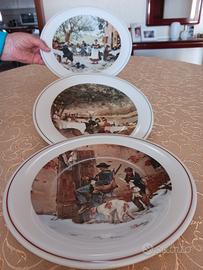 3 piatti Richard Ginori fine porcellana