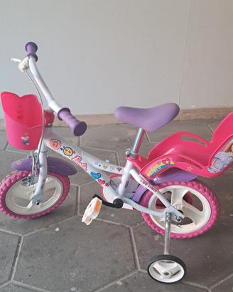 Bicicletta bambina di Barbie con rotelle