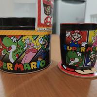 Super Mario set colazione tazza mug da collezione