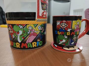 Super Mario set colazione tazza mug da collezione