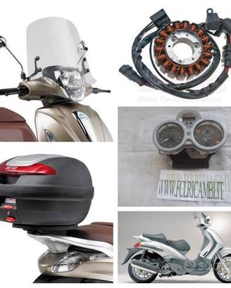 Piaggio Beverly ricambi carene ammortizzatori leve
