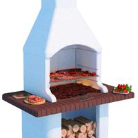 BARBECUE IN MURATURA 150x90xH241 CM PREFABBRICATO
