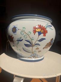 Vaso porcellana firenze 1948 - fiori policro