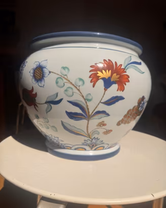 Vaso porcellana firenze 1948 - fiori policro