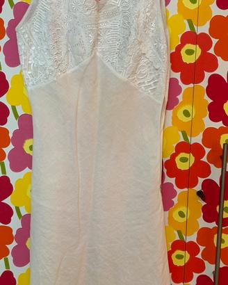 Vestito bianco in  lino cotone tg L