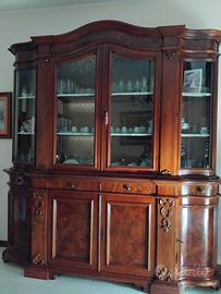 cristallieria in legno e radica vetri molati