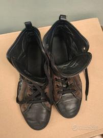 Sneakers alte Hogan Rebel donna 37,5 nero/marrone