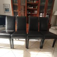 Set 4 sedie in ecopelle