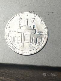 Moneta argento USA 1 dollar olimpiandi LA