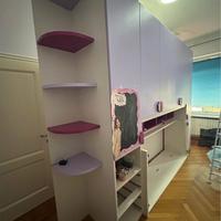 Cameretta a ponte 6 ante, 4 cassetti, due letti