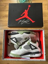 Air Jordan 4 bianco nero verde