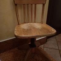 Sedia da tavolo in legno di Stoll, sedia vintage