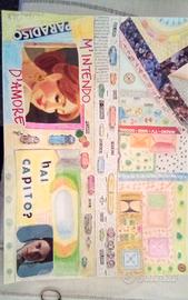 Disegni collage originali fatti a mano su foglio