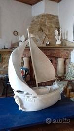 BARCA  a VELA     Opera grandiosa di Marmo Statuar