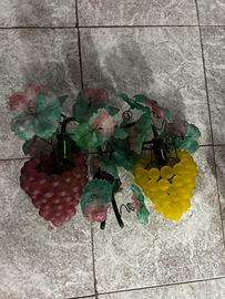 Lampadario a grappoli d’uva Murano Cesare Toso