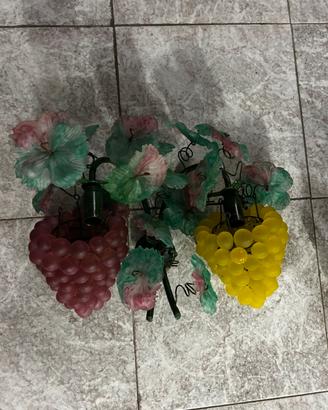 Lampadario a grappoli d’uva Murano Cesare Toso