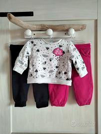 Set bambina "Brums" 12 mesi 1 felpa+2 pantaloni