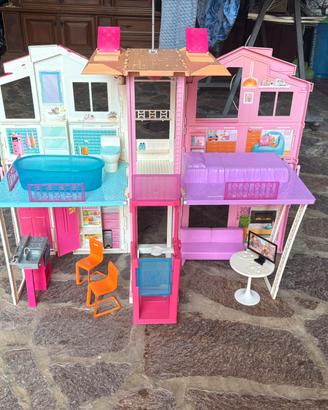 Casa di Barbie a 3 piani Mattel RICHIUDIBILE