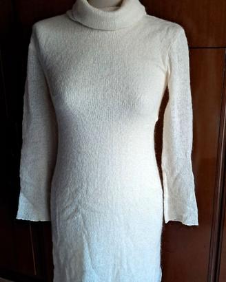 Abito donna invernale maglia bianco