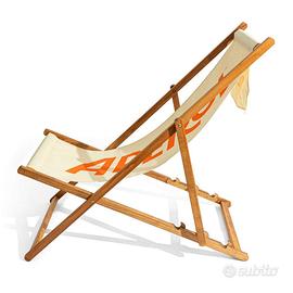 Sedia a sdraio Aperol pieghevole spiaggia in legno