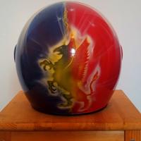 Casco jet aerografato Genoa - taglia L