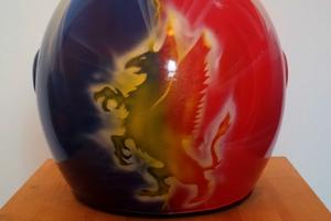 Casco jet aerografato Genoa - taglia L