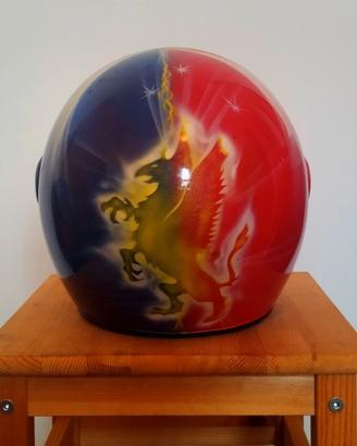 Casco jet aerografato Genoa - taglia L