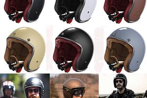 CASCO JET VINTAGE MOTO CAFE' RACER CUSTOM QUARTZ