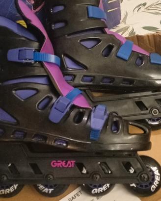 Pattini inline GREAT/GREY nero viola  come nuovo