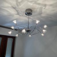 LAMPADARIO IN ACCIAIO DI DESIGN MODERNO
