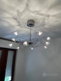 LAMPADARIO IN ACCIAIO DI DESIGN MODERNO