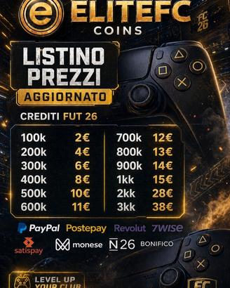 Crediti FC 26 Playstation e Xbox  NoBan