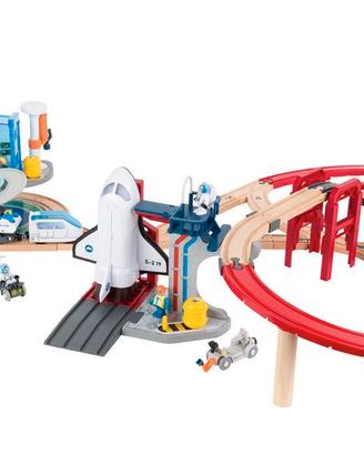 Pista in legno Playtive ferrovia stazione spaziale