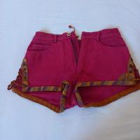 Pantaloncino jeans corto fucsia
