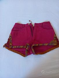 Pantaloncino jeans corto fucsia