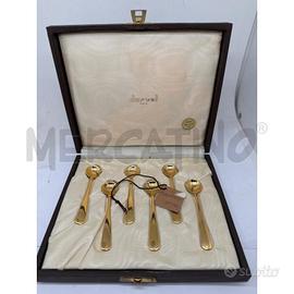 SET CUCCHIAINI DORVAL PLACCATI ORO 24K COLLEZIONE