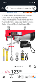 Vevor paranco a leva elettrico