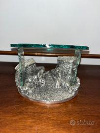 Presepe metallo e cristallo