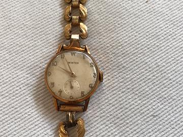 Wintex orologio vintage donna placcato oro