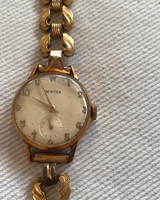 Wintex orologio vintage donna placcato oro