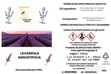 olio essenziale di lavanda puro 100%